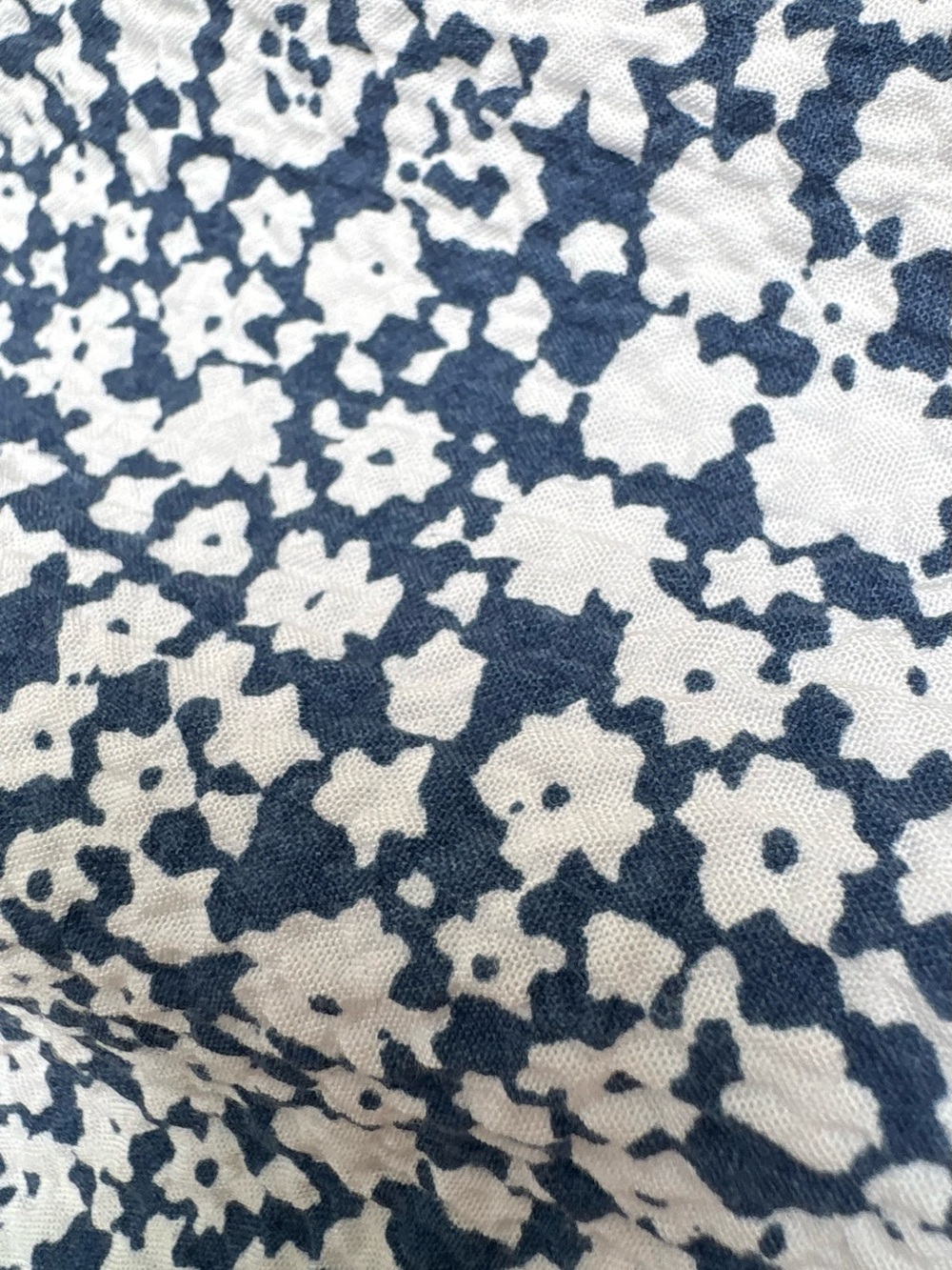 Habitat Navy and White Coastal Floral Long Sleeve Button Shirt. Size Large - Picture 7 of 12